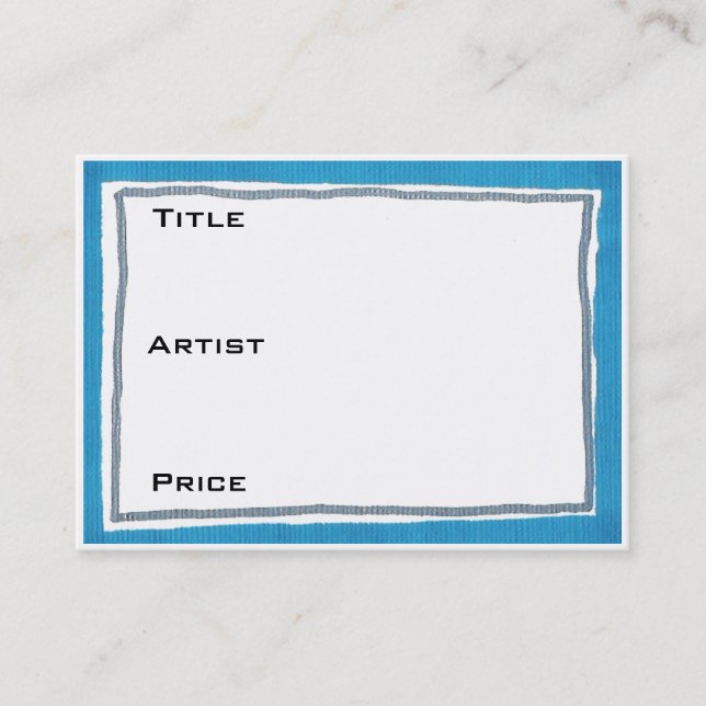 Blau Visitenkarte (Vorderseite)