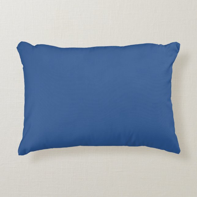 Blau (Vollfarbe) Dekokissen (Vorderseite)
