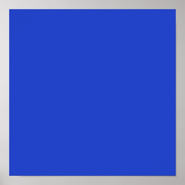 Blau (Vollfarbe) Poster (Vorne)