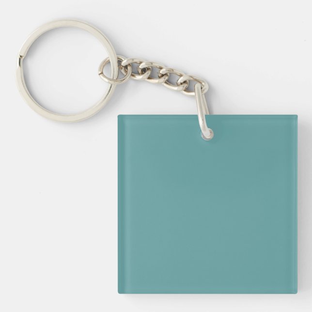 Blau (Vollfarbe) Schlüsselanhänger (Vorderseite)