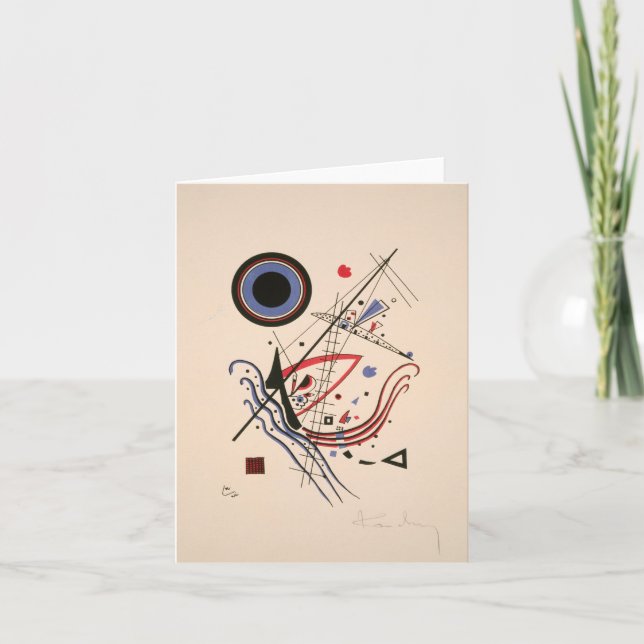 Blau von Wassily Kandinsky Dankeskarte (Vorderseite)