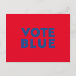 Blau wählen postkarte