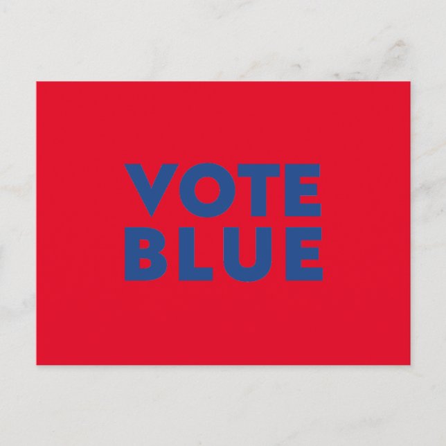 Blau wählen postkarte (Vorderseite)