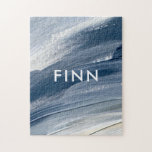 Blau weiß abstrakt strukturiert moderne Handgemäld<br><div class="desc">Blauer weißer abstrakt strukturierter moderner Handgemalt personalisiert elegante trendige sportliche Geschenkpaddle Design.</div>