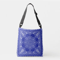 Blau-Weiß-Bandanna-Design