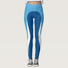 Blau/Weiß/Blau-Muster Leggings