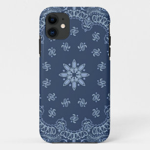 Blau-weiß dekoratives Paisley-Muster Case-Mate iPhone Hülle