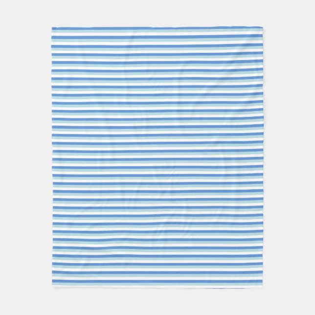 Blau-Weiß-Gestreift Fleecedecke (Vorderseite)