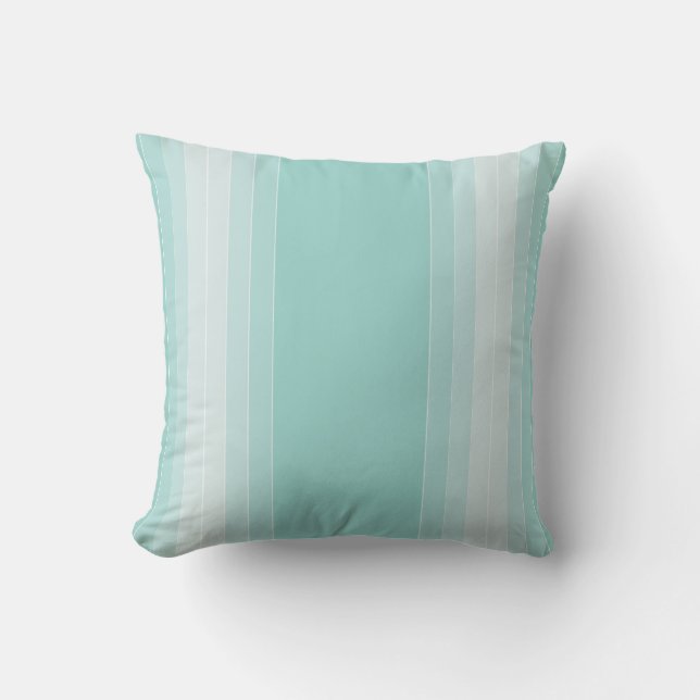 Blau, weiß gestreifte Vorlagenfarben Trend Kissen (Vorderseite)