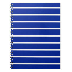 Blau-weiß gestreiftes Design Notizblock