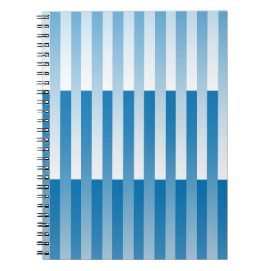 Blau-weiß gestreiftes Muster Notizblock