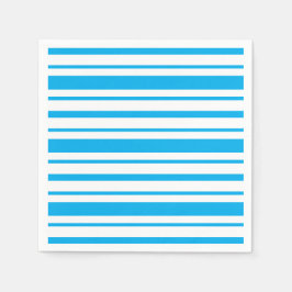 Blau-weiß gestreiftes Muster Serviette