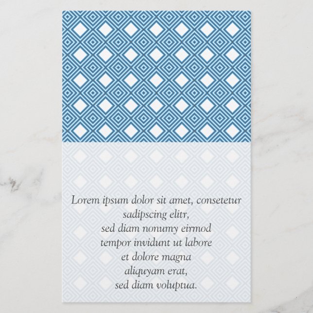 Blau, weiß, grau flyer (Vorne)