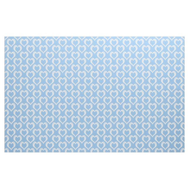 Blau-Weiß-Herzen-Muster Stoff (Fat Quarter (45,7 x 55,9 cm))