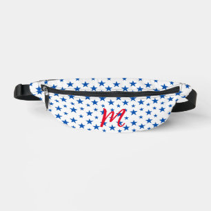 Blau-Weiß-individualisierbares Sternmuster Bauchtasche