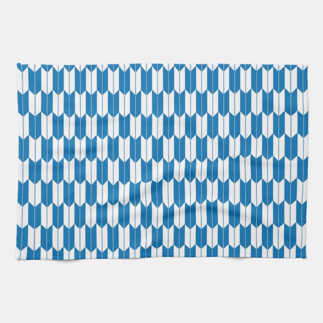 Blau & Weiß Japanisch Yagasuri Küchentücher (Horizontal)