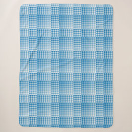 Blau Weiß kariertes abstraktes Muster Sherpadecke