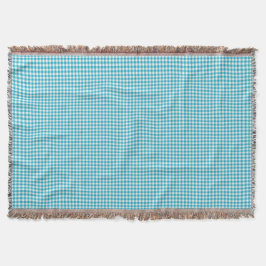 Blau-weiß kariertes Musterdeckchen Decke