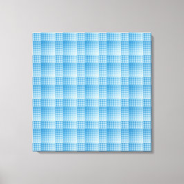 Blau Weiß Karo abstraktes Muster Leinwanddruck