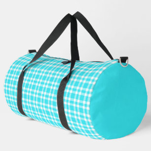 Blau-Weiß-Karo-Muster groß Duffle Bag