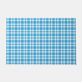 Blau-Weiß-Karomuster Fußmatte