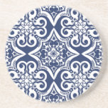 Blau-Weiß-marokkanisches Muster Sandstein Untersetzer<br><div class="desc">Elegantes marokkanisches Muster in Blau und Weiß. Dieses Design ist in verschiedenen Farben und Produkten erhältlich.</div>