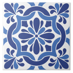 Blau-Weiß-Mittelmeer-Fliesenmuster Fliese