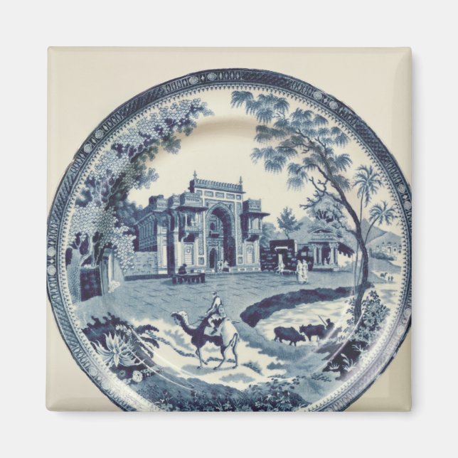 Blau-Weiß-Platte, c.1815 Magnet (Vorne)