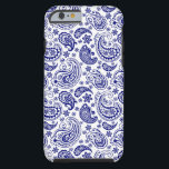 Blau & Weiß Retro Paisley Ham Pattern Tough iPhone 6 Hülle<br><div class="desc">Blaue und weiße Retro-Paisley Schinken nahtlos Muster. Design ist auf anderen Produkten erhältlich.</div>