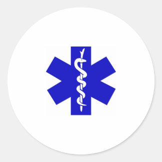 blau-weiß runder aufkleber