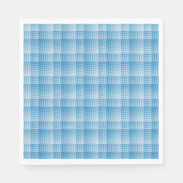 Blau-Weiß-Schachbrett abstraktes Muster Serviette