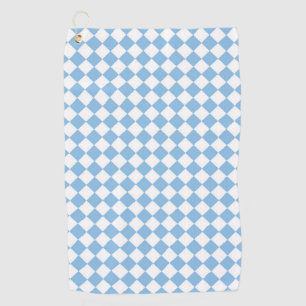 Blau-Weiß-Schachbrett Diamant-Muster Golfhandtuch
