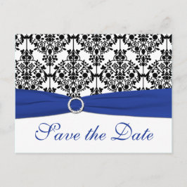 Blau, Weiß, Schwarz, Save the Date Karte