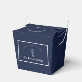 Blau-Weiß-Seepferd Geschenkschachtel
