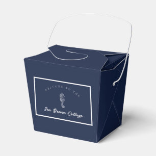 Blau-Weiß-Seepferd Geschenkschachtel
