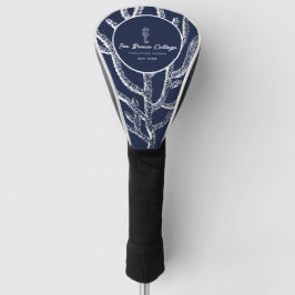 Blau-Weiß-Seepferd mit Meeresthemen Golf Headcover