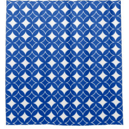 Blau-Weiß-Shippo-Muster Duschvorhang