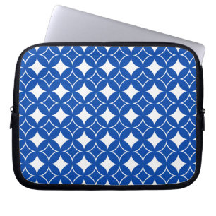Blau-Weiß-Shippo-Muster Laptopschutzhülle