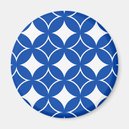 Blau-Weiß-Shippo-Muster Magnet