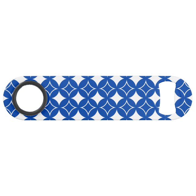 Blau-Weiß-Shippo-Muster Speedflaschenöffner (Vorderseite (Horizontal))