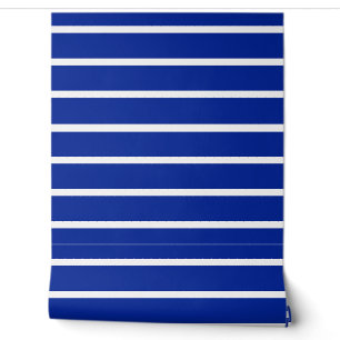 Blau-Weiß-Streifen-Design Tapete