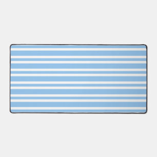 Blau-Weiß-Streifen-Muster Schreibtischunterlage
