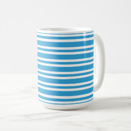Blau-Weiß-Streifenmuster Kaffeetasse