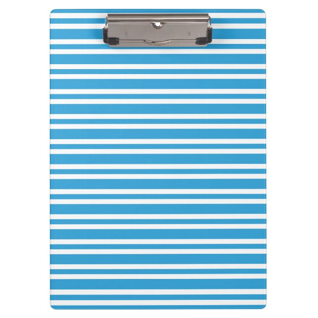 Blau-Weiß-Streifenmuster Klemmbrett (Vorderseite)