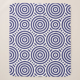 Blau-Weiß-stylisches geometrisches Muster Sherpadecke