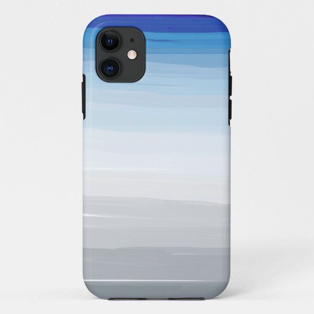 Blau, Weiß und Grau Case-Mate iPhone Hülle (Rückseite)