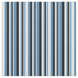 Blau, Weiß und Schwarz Streifen/Linienmuster Stoff