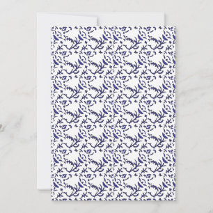 Blau-weiß verpacktes Papier mit grafischer Darstel Einladung