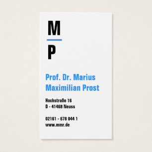 Blau Weiß Visitenkarten
