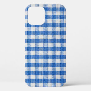 Blau-weiße ausgekleidete Esskleider. Case-Mate iPhone Hülle